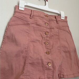 FOREVER 21 Pink Button-Front Women's Skirt
